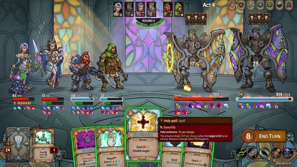 Across the Obelisk co-op deckbuilder combat