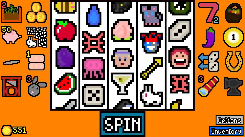Luck be a Landlord slot machine roguelike with symbols, relics, and rent payment pressure